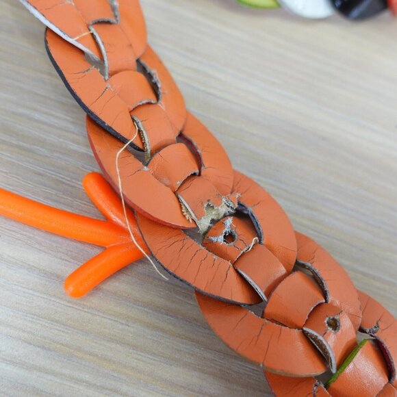 VINTAGE DOLCE DONNA Belt Womens Medium Braided Leather Italian Boho Y2K ITALY - Picture 13 of 14